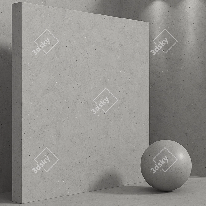 Seamless Concrete Plaster Set 3D model image 4