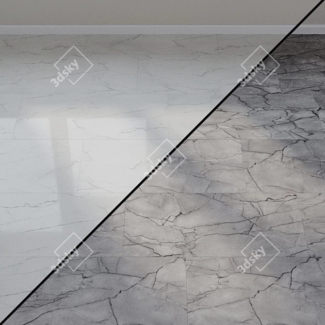 Biopoly WINEO 1500 Stone XL: Elegant Grey Marble 3D model image 1