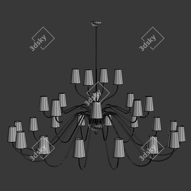 Elegant Illumination: Amantide Chandelier 3D model image 2