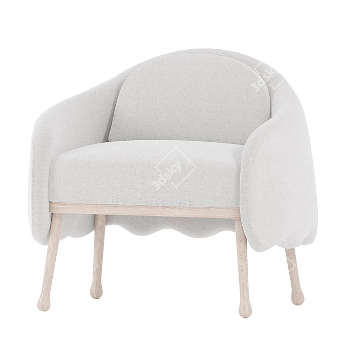 Modern Comfort: Corolla 271 Armchair 3D model image 1