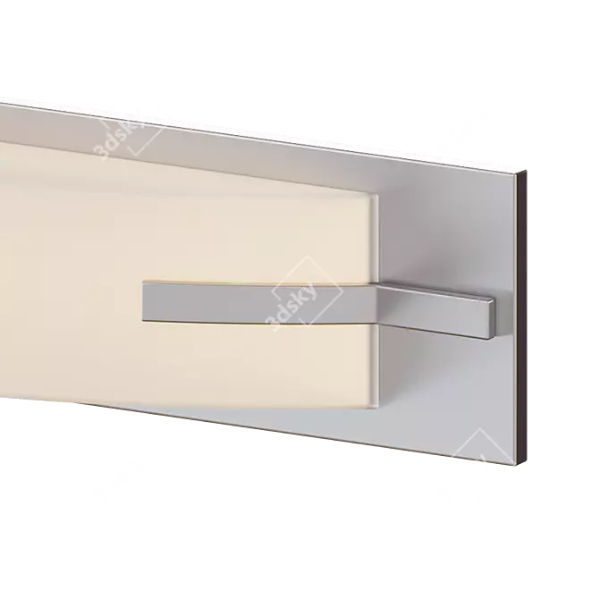 Sleek Nickel Bathroom Wall Sconce 3D model image 2