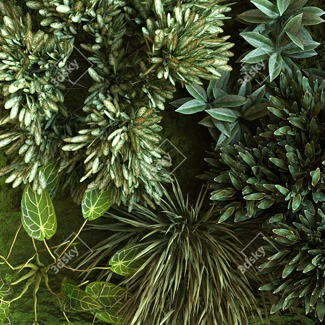 Vertical Greenery Set 037 3D model image 4
