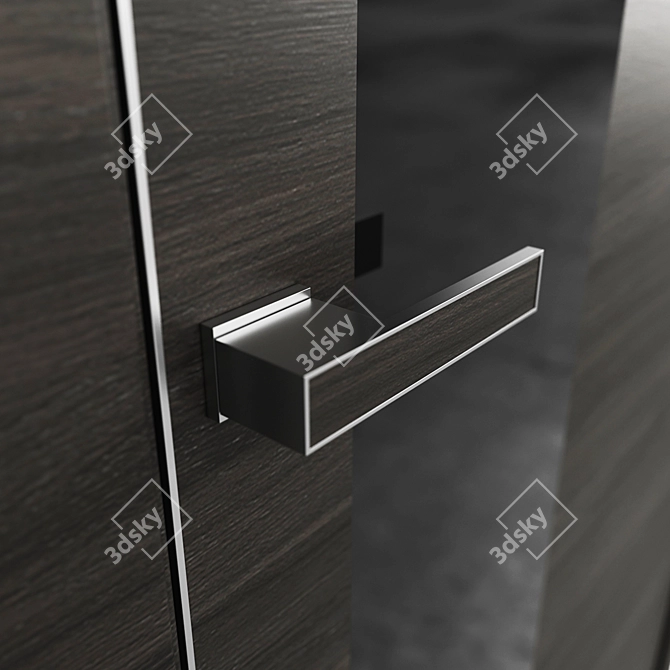 Profil 5Z Interior Door with Lotus Handle 3D model image 3