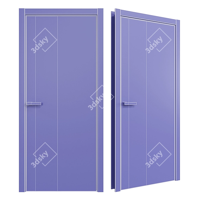 Profil 5Z Interior Door with Lotus Handle 3D model image 4