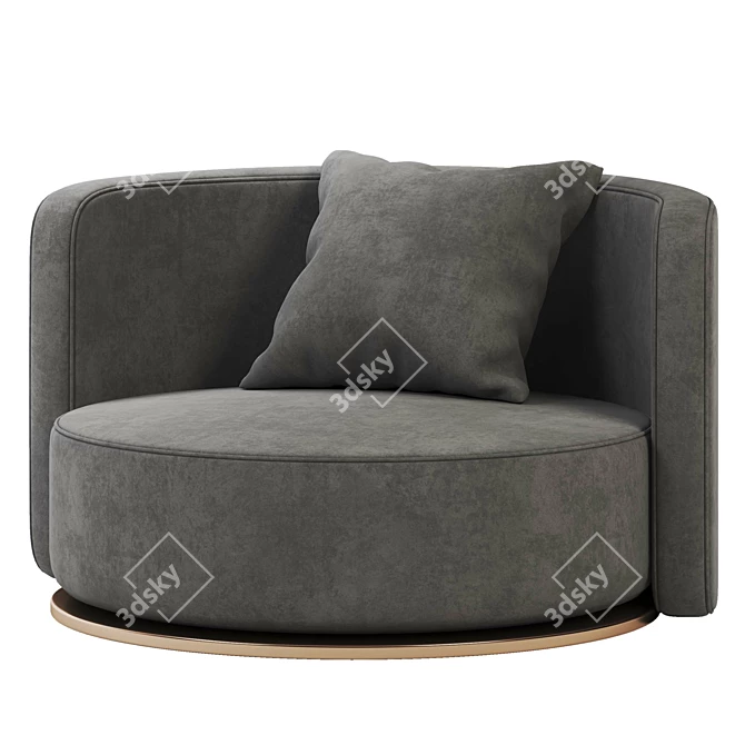 Victory Armchair: Modern Elegance for Any Space 3D model image 2