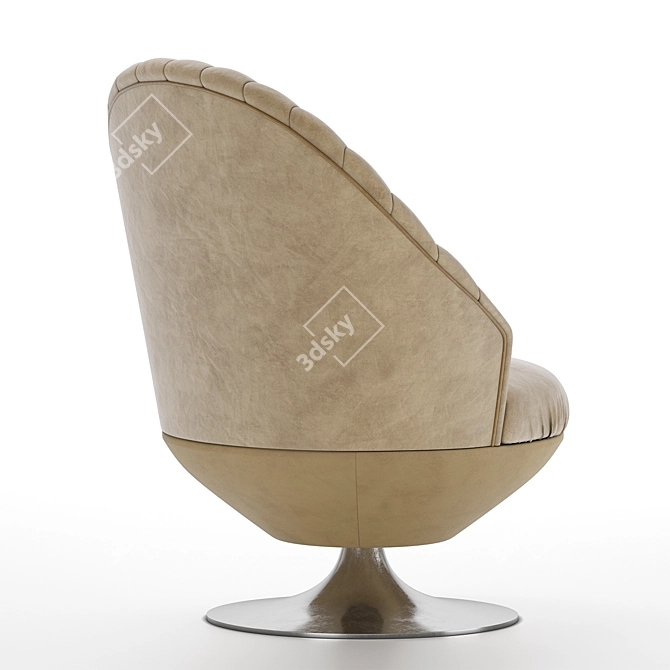 Elegant Kelyfos Swivel Chair 3D model image 3