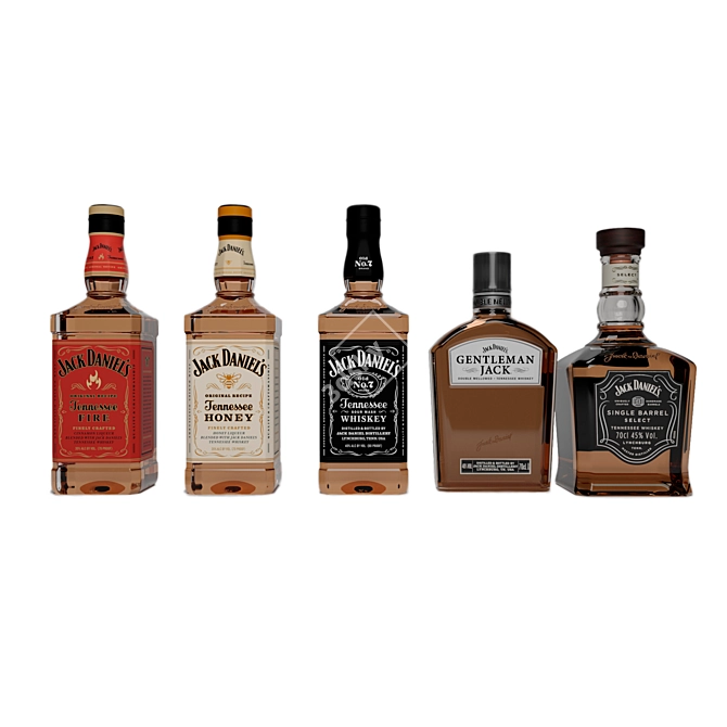 Unleash Your Taste: Jack Daniels Varieties 3D model image 2