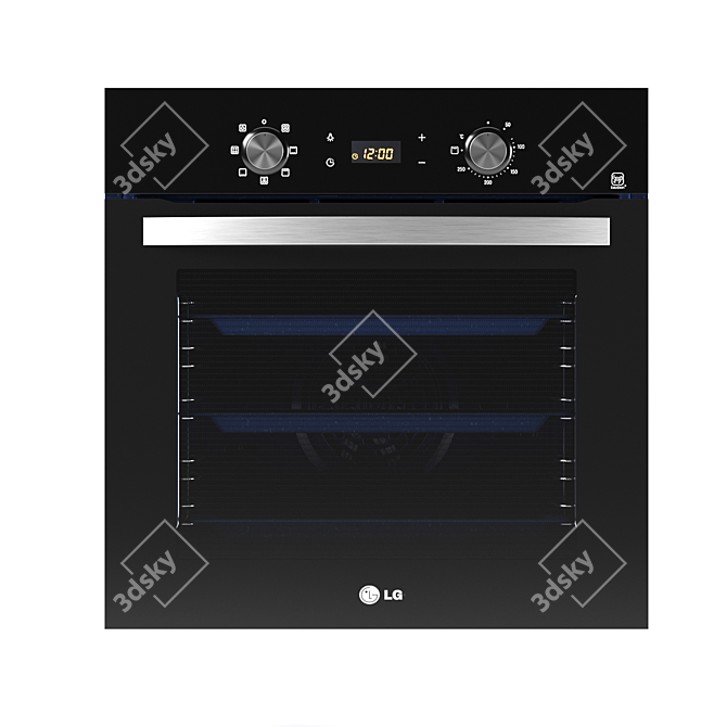 LG LB645E329T1 Built-In Oven - Sleek and Efficient 3D model image 2