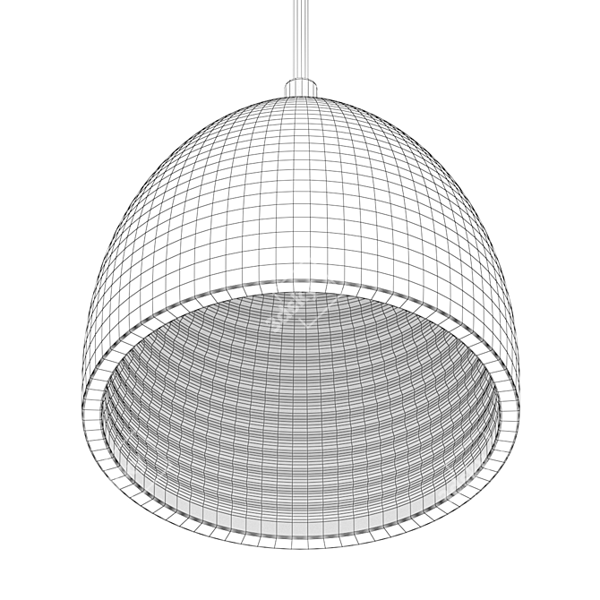 Sleek Concrete Dome Light 3D model image 4