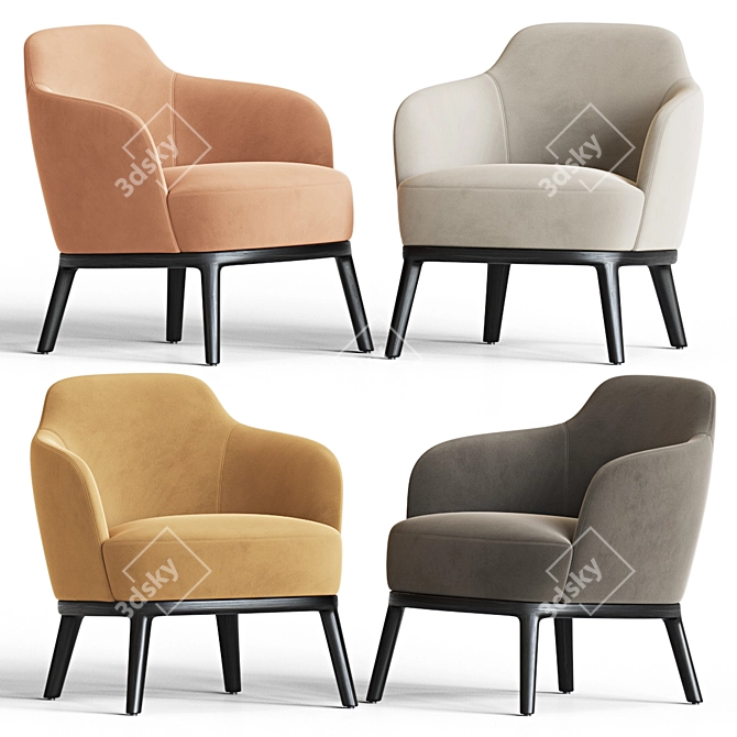 Lema Lucylle: Stylish and Comfortable Armchair 3D model image 1