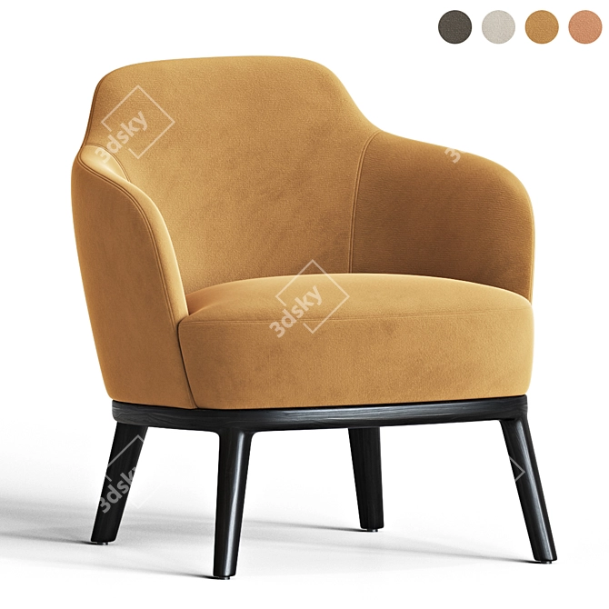 Lema Lucylle: Stylish and Comfortable Armchair 3D model image 2