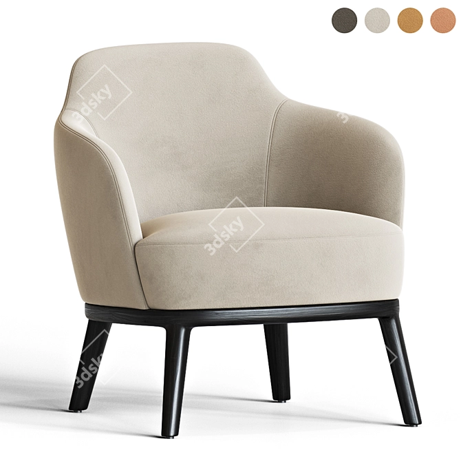 Lema Lucylle: Stylish and Comfortable Armchair 3D model image 3