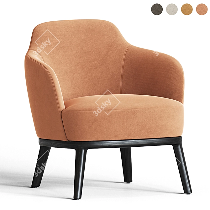 Lema Lucylle: Stylish and Comfortable Armchair 3D model image 4