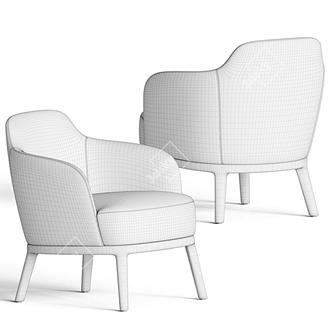 Lema Lucylle: Stylish and Comfortable Armchair 3D model image 5