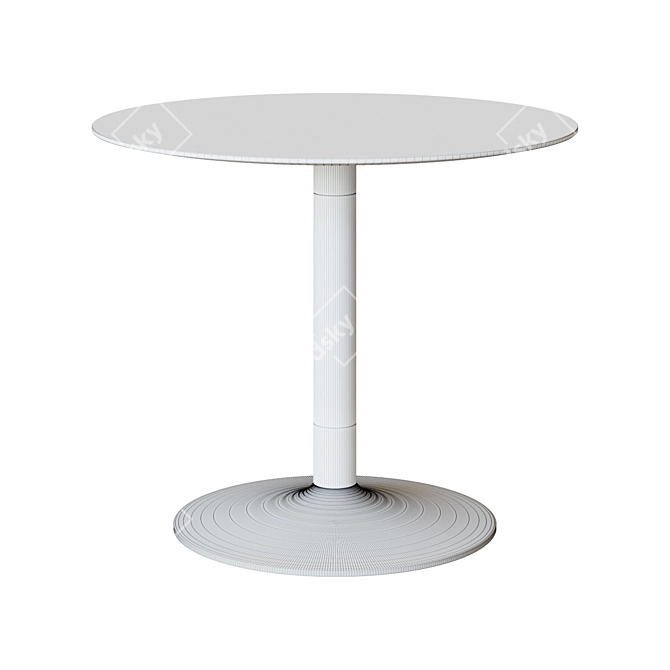 Modern Tic White Dining Table 3D model image 2