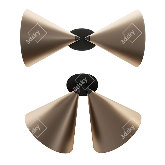 Double Cone Sculptural Luminaire: Moke 3D model image 1