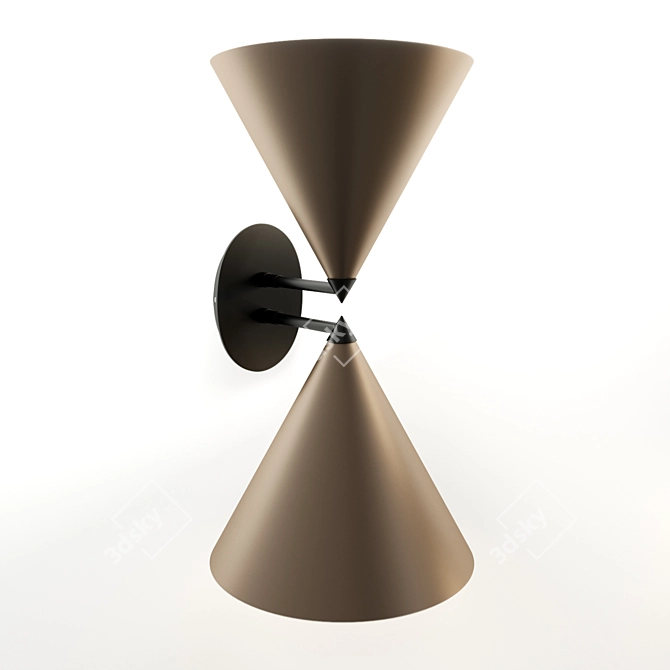 Double Cone Sculptural Luminaire: Moke 3D model image 3