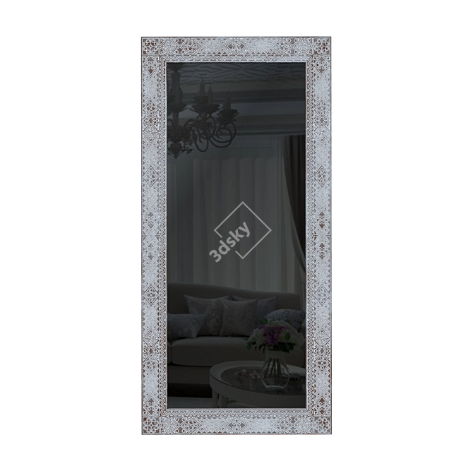 Title: Ethnic Baguette Floor Mirror 3D model image 3
