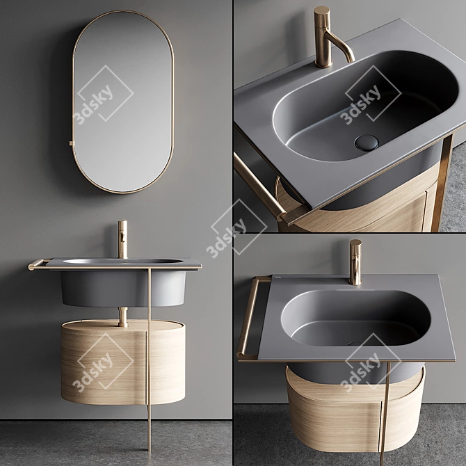 Ceramica Cielo Kyros Vanity Set 3D model image 1