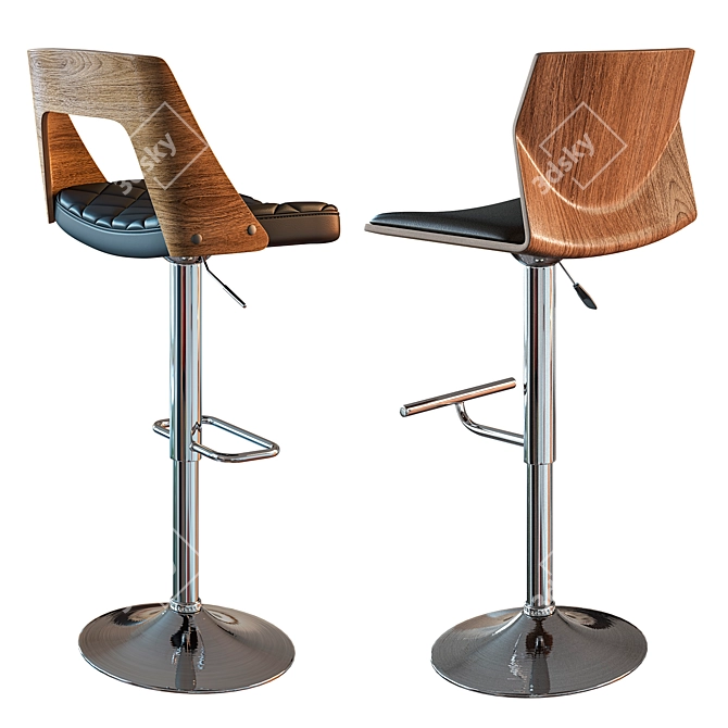 JY Philip Bar Stools (Set of 2) 3D model image 2