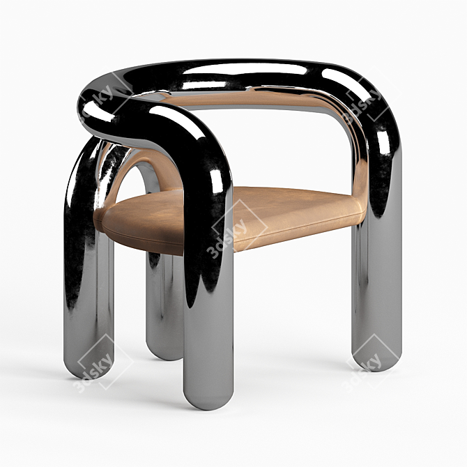 Cozy Neotenic Lounge Chair 3D model image 2