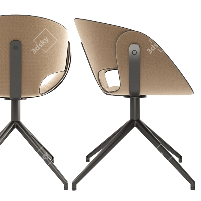 Sleek Fl@t Soft Swivel Chair 3D model image 4