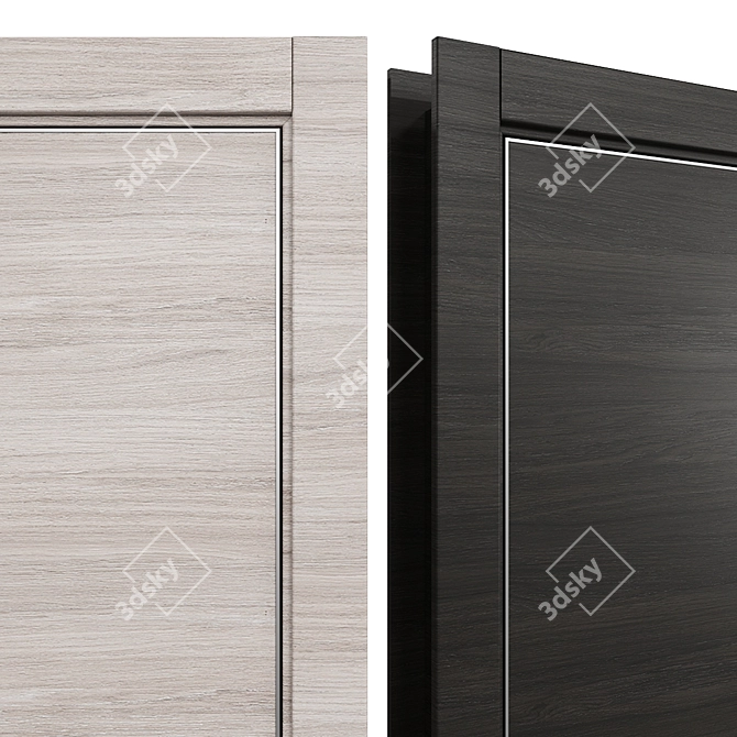 Profil Doors 1Z: Elegant Lotus Handle 3D model image 2