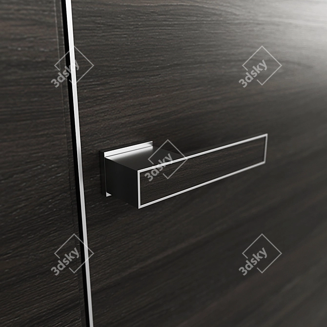 Profil Doors 1Z: Elegant Lotus Handle 3D model image 3