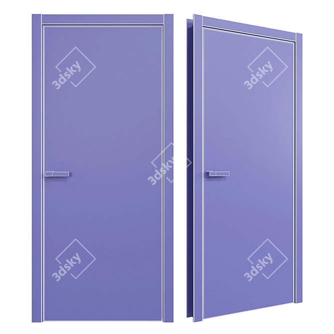 Profil Doors 1Z: Elegant Lotus Handle 3D model image 4