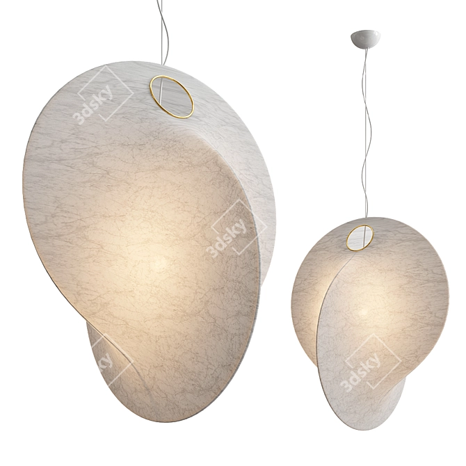 Elegant Overlap Suspension Light 3D model image 1