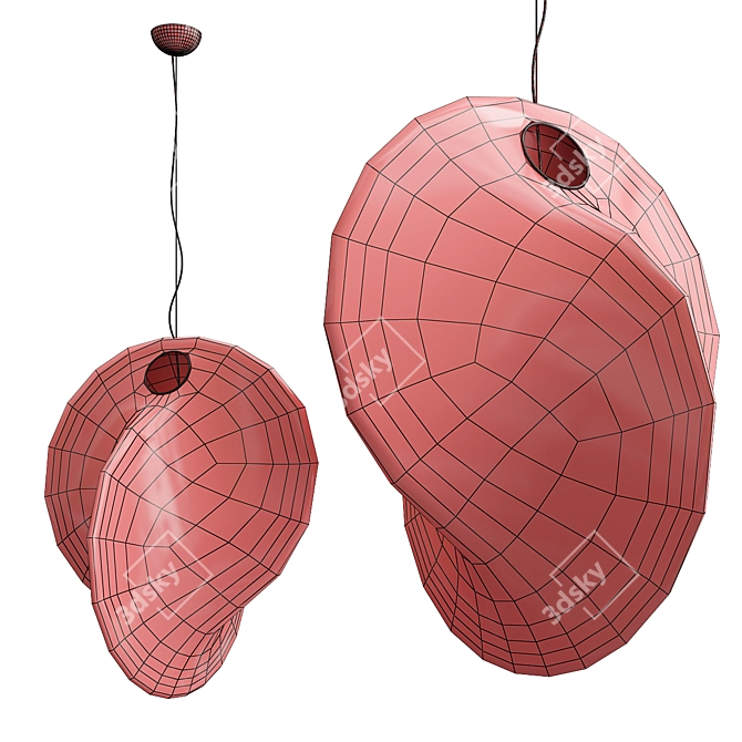 Elegant Overlap Suspension Light 3D model image 3