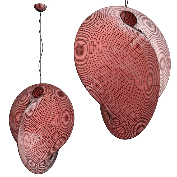 Elegant Overlap Suspension Light 3D model image 4