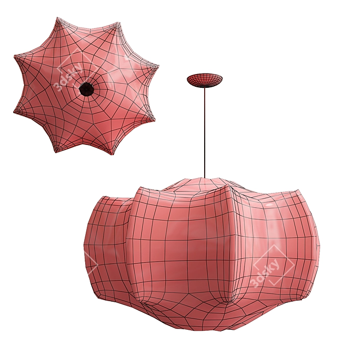 Ethereal Cocoon Pendant: Flos Viscontea 3D model image 3