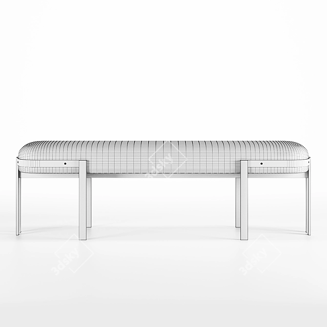 Sleek Kelly Wearstler Bench 3D model image 2