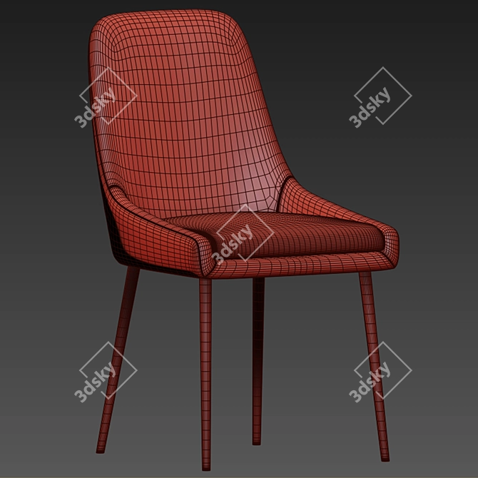 Modway Viscount Upholstered Dining Chair 3D model image 4