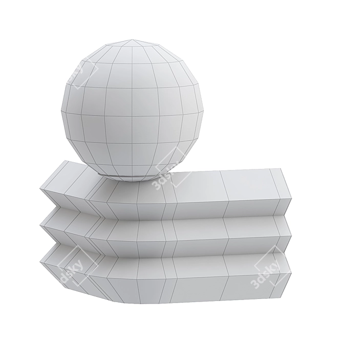 Sleek Lychee Lamp: Soft Geometry 3D model image 2