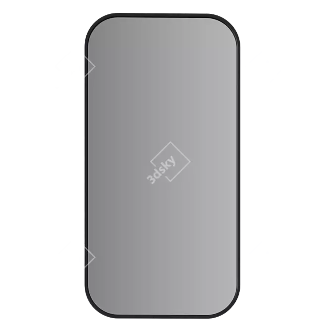 Mid-Century Raceway Mirror | Sleek and Stylish 3D model image 2