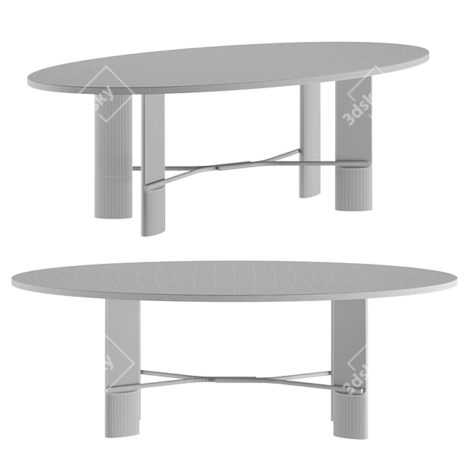 Delcourt Design Hub Dining Table 3D model image 2