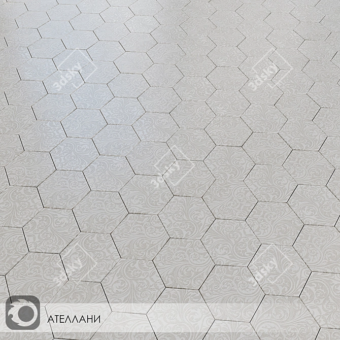 Atellani Matte Wall Tiles - 20x23.1: Perfect for Any Space 3D model image 5