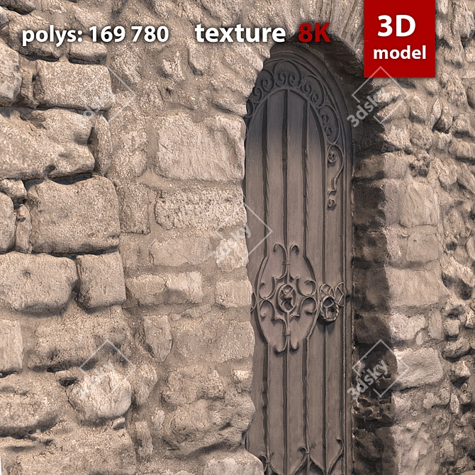 High-Resolution Door Model 3D model image 3