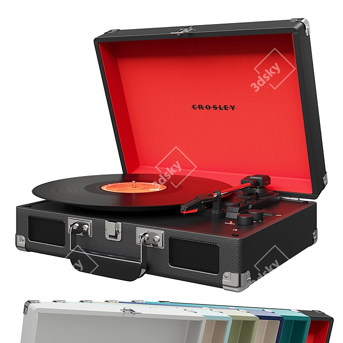 Crosley Cruiser Vinyl Player: Portable & Stylish 3D model image 1