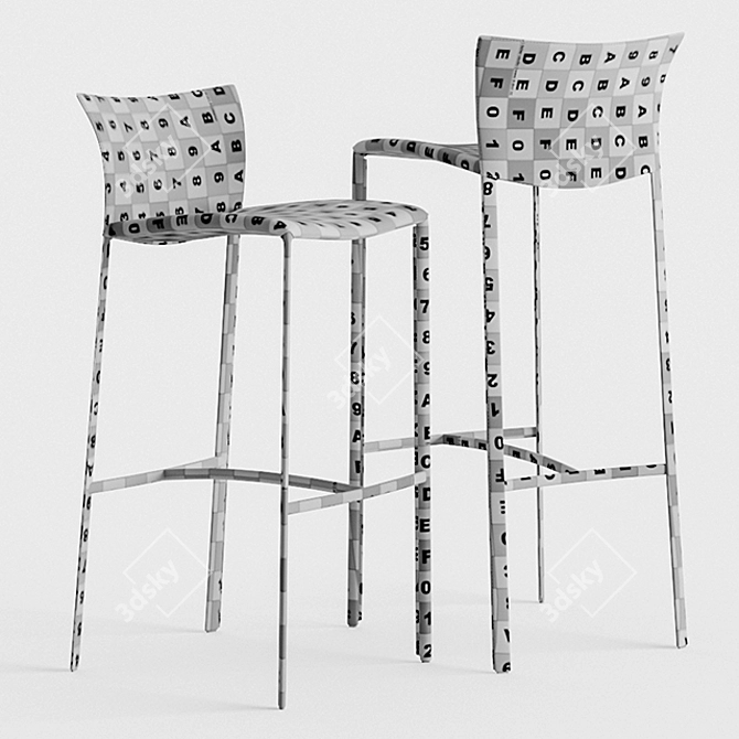 Core Leather Nobile Barstool 3D model image 5