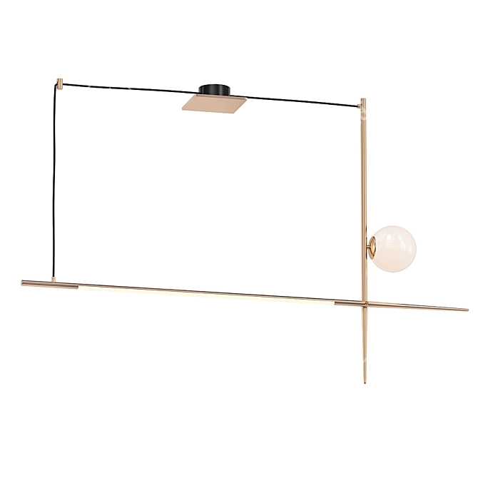 Elegant Spear Ceiling Light 3D model image 1