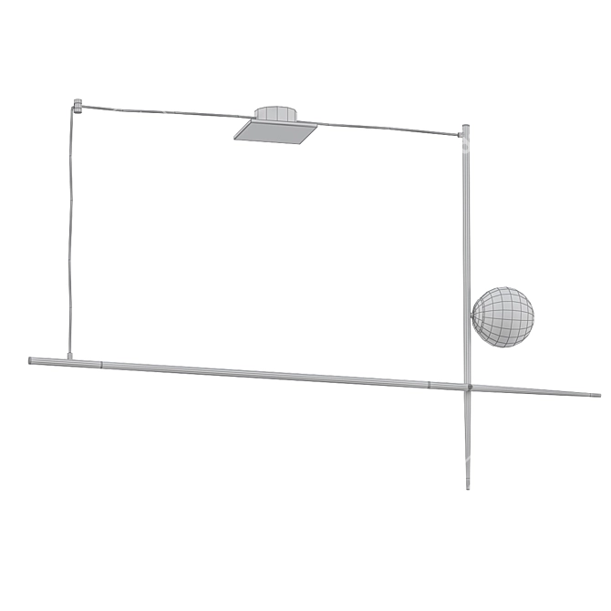 Elegant Spear Ceiling Light 3D model image 3