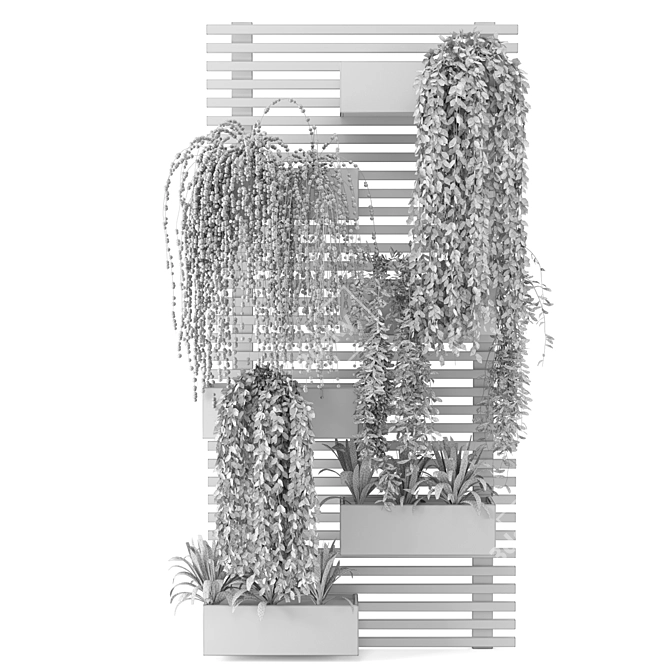 Vertical Planter Pots for Outdoor Plants - Set of 62 3D model image 5