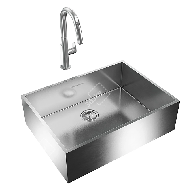 Wave of Innovation: Beale Faucet and Farmhouse Sink 3D model image 1