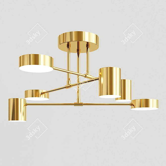 Sleek LED Ceiling Chandelier 3D model image 3