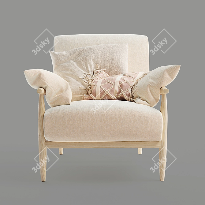 Anthropologie Kershaw Chair: Modern Comfort for Your Space 3D model image 2