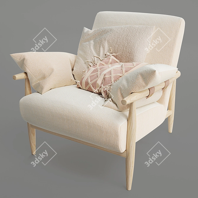 Anthropologie Kershaw Chair: Modern Comfort for Your Space 3D model image 4