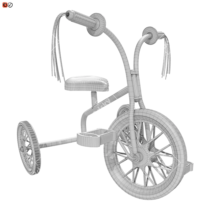 Kids' Trike: Fun on 3 Wheels! 3D model image 4